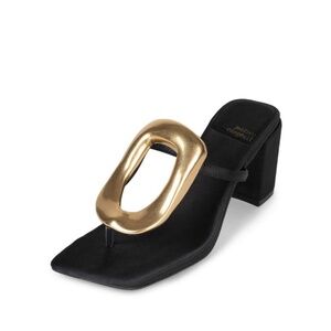 Jeffrey Campbell LINQ-MH Black Satin Gold 11M